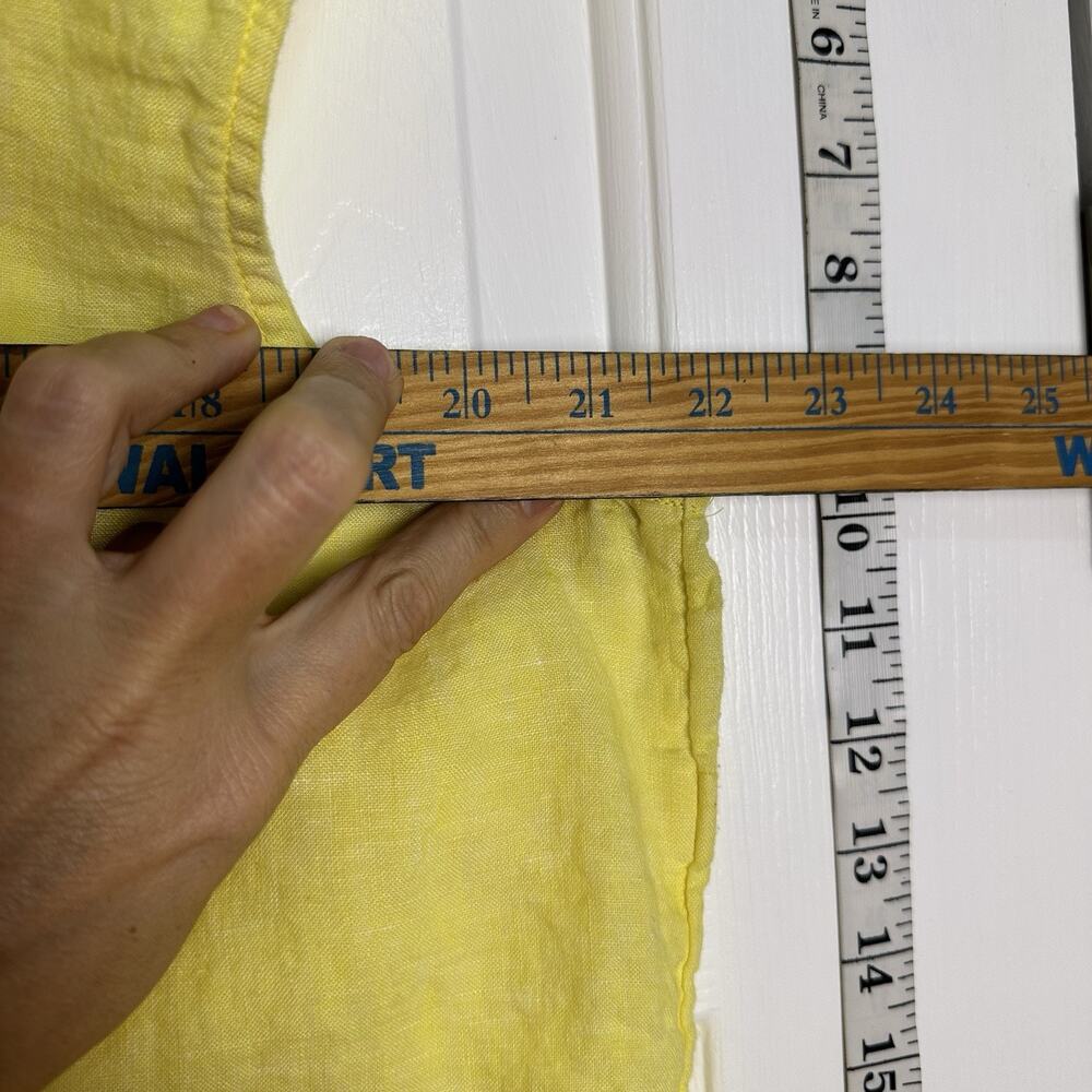 Talbots Irish Linen Yellow Sleeveless Tank Top Lagenlook Women’s Size XL - Picture 8 of 8